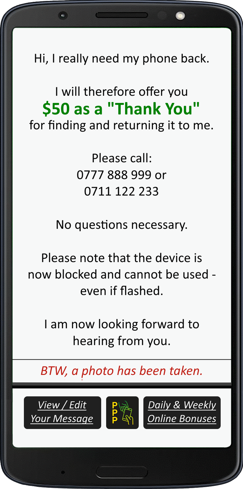 Phone Message